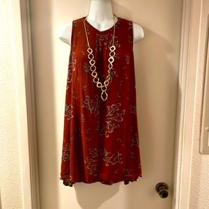 Free people boho long tank oversized with pockets